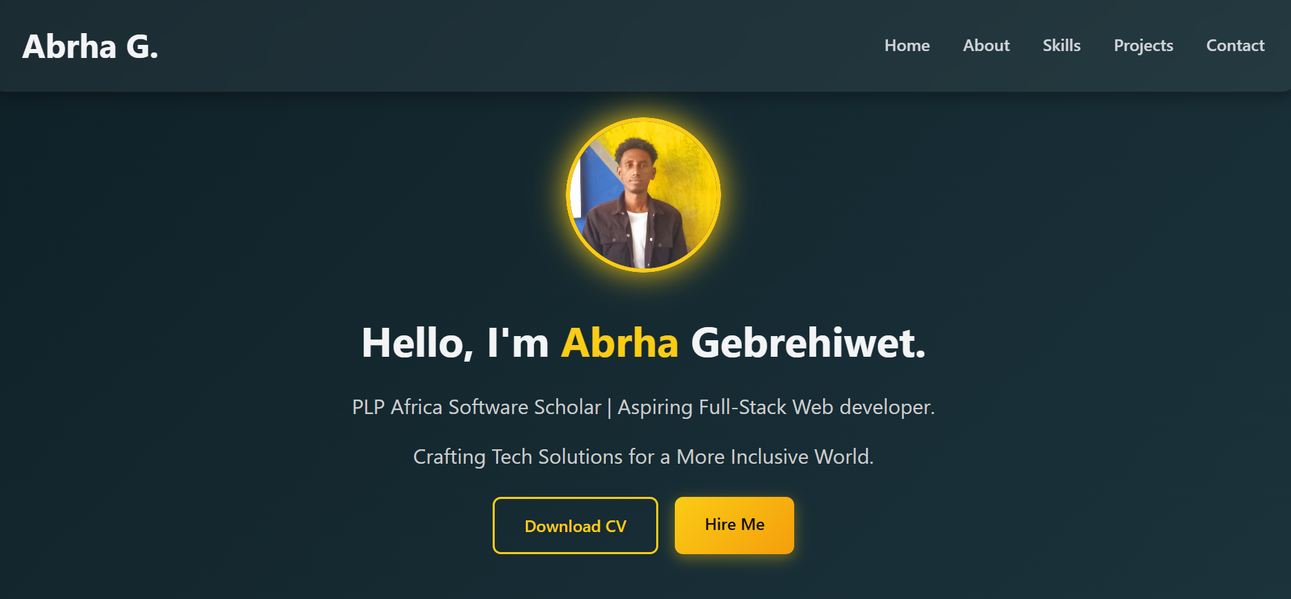 Portfolio Website Project Screenshot
